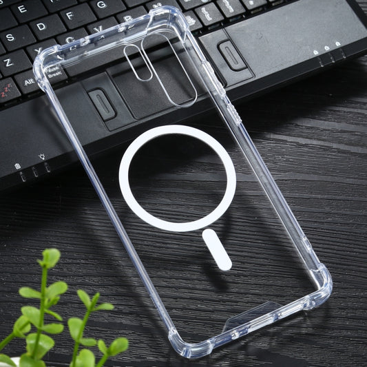For Huawei P30 Pro Magsafe Case Clear Four-corner Airbag Shockproof PC + TPU Case with Magnetic(Transparent) by buy2fix