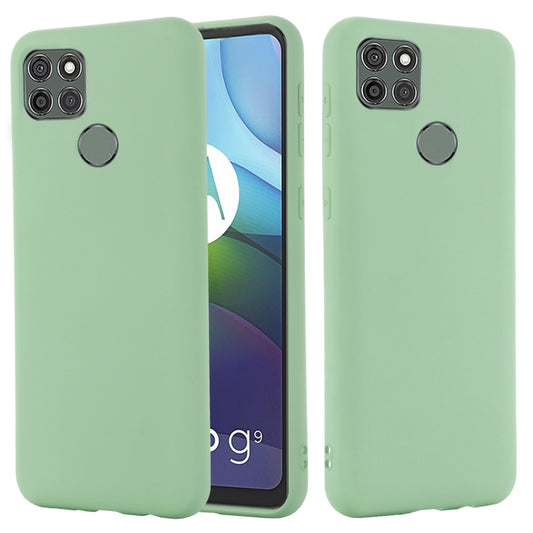 For Motorola Moto G9 Power Pure Color Liquid Silicone Shockproof Full Coverage Case(Green) by buy2fix