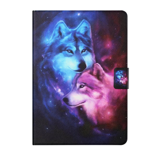 Colored Drawing Horizontal Flip Leather Case with Holder & Card Slots & Sleep / Wake-up Function For iPad 10.2 / iPad Air 10.5 （2019） / iPad Pro 10.5 inch(Wolf) by buy2fix