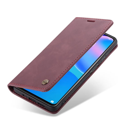 For Huawei P Smart 2021 CaseMe-013 Multifunctional Retro Frosted Horizontal Flip Leather Case with Card Slot & Holder & Wallet(Wine Red) - Mobile Accessories by CaseMe | Online Shopping UK | buy2fix