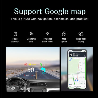 C1 OBD2 + GPS Mode Car HUD Head-up Display Compass / Speed / Water Temperature / Voltage Display / Speed / Fault Alarm / Navigation Function -  by buy2fix | Online Shopping UK | buy2fix