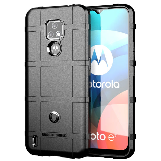 For Motorola Moto E7 2020 Full Coverage Shockproof TPU Case(Black)
