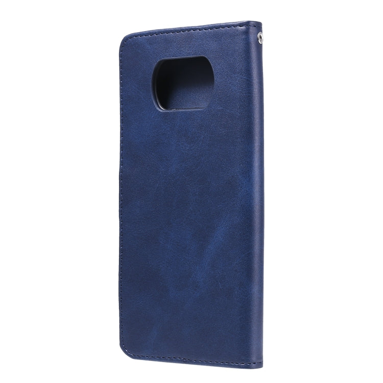For Xiaomi Poco X3 NFC Fashion Calf Texture Zipper Horizontal Flip Leather Case with Stand & Card Slots & Wallet Function(Blue) by buy2fix