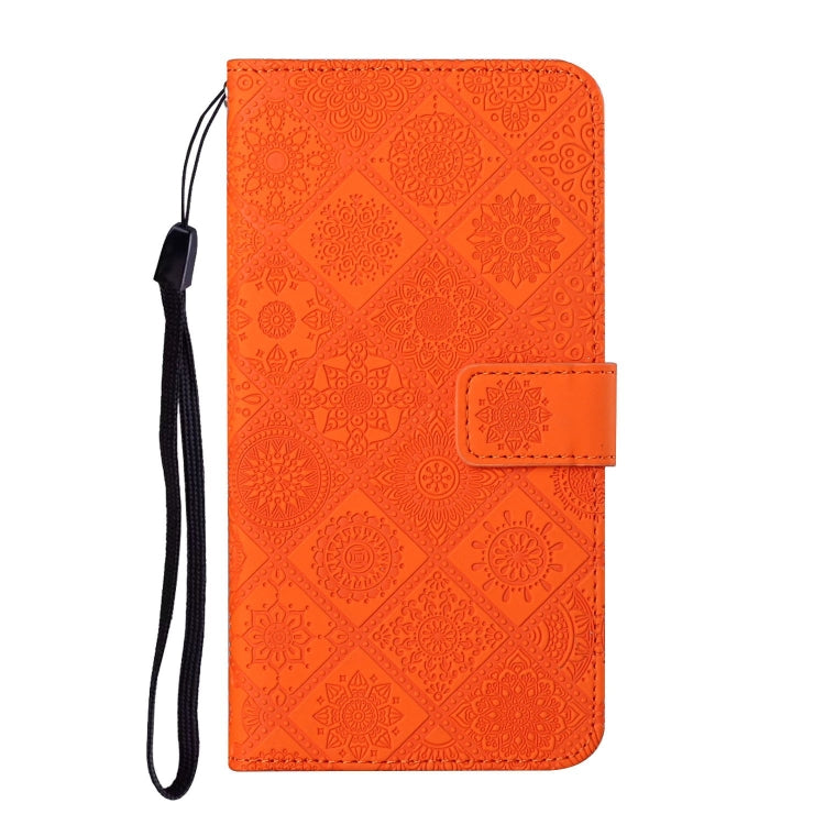 Huawei P40 lite E / Y7p Ethnic Style Embossed Pattern Horizontal Flip Leather Case with Holder & Card Slots & Wallet & Lanyard(Orange) by buy2fix