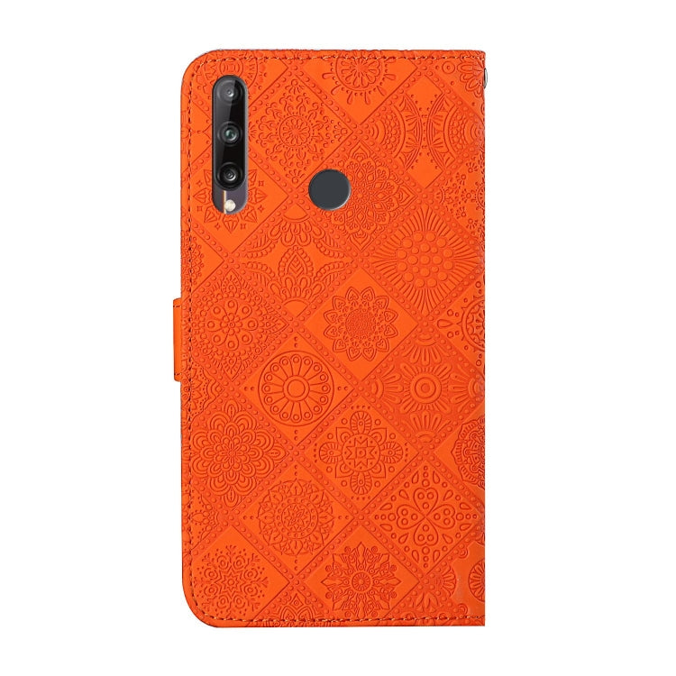 Huawei P40 lite E / Y7p Ethnic Style Embossed Pattern Horizontal Flip Leather Case with Holder & Card Slots & Wallet & Lanyard(Orange) by buy2fix