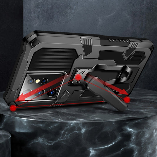 For Samsung Galaxy S21 Ultra 5G Machine Armor Warrior Shockproof PC + TPU Protective Case(Black) by buy2fix
