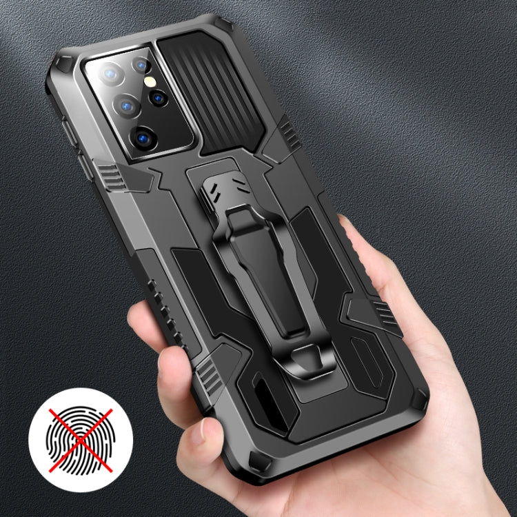 For Samsung Galaxy S21 Ultra 5G Machine Armor Warrior Shockproof PC + TPU Protective Case(Black) - Samsung Accessories by buy2fix | Online Shopping UK | buy2fix