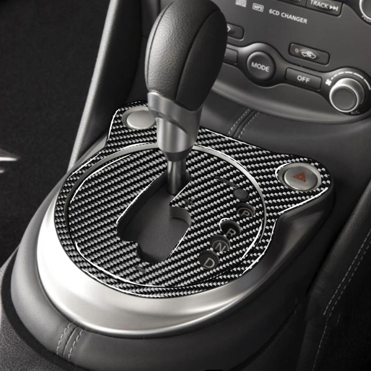 Car Carbon Fiber Gear Shift Panel Decorative Sticker for Nissan 370Z Z34 2009- Right Drive by buy2fix