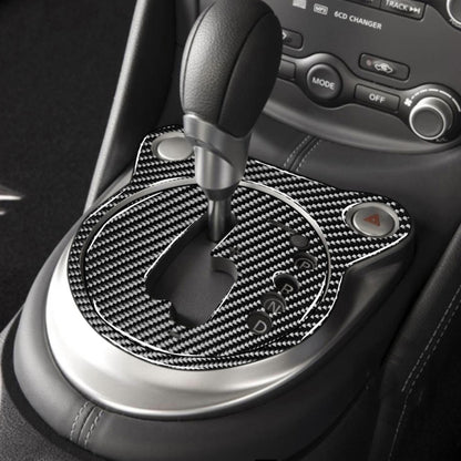 Car Carbon Fiber Gear Shift Panel Decorative Sticker for Nissan 370Z Z34 2009- Right Drive by buy2fix