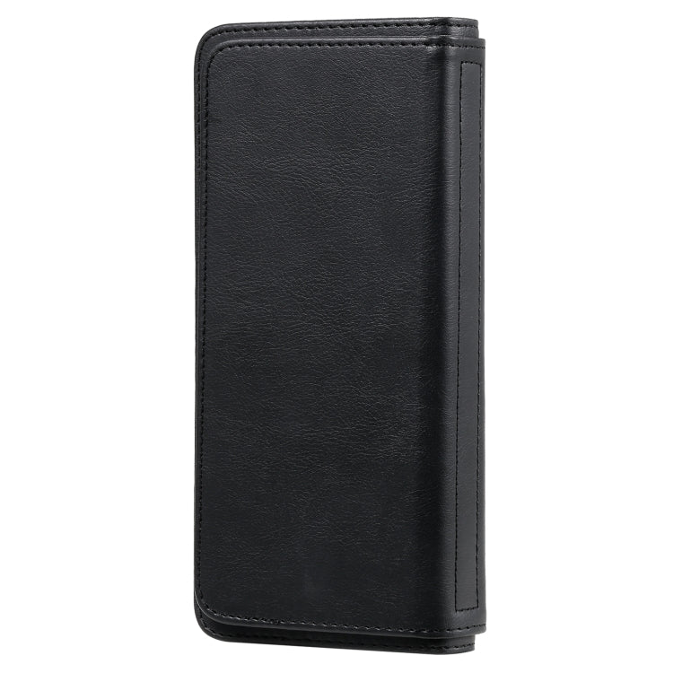 For Xiaomi Redmi 9A Multifunctional Magnetic Copper Buckle Horizontal Flip Leather Case with Bracket & 10 Card Slots & Wallet & Photo Frame(Black) by buy2fix