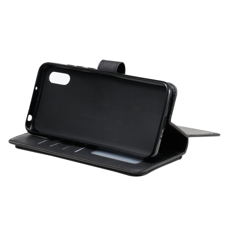 For Xiaomi Redmi 9A Multifunctional Magnetic Copper Buckle Horizontal Flip Leather Case with Bracket & 10 Card Slots & Wallet & Photo Frame(Black) by buy2fix