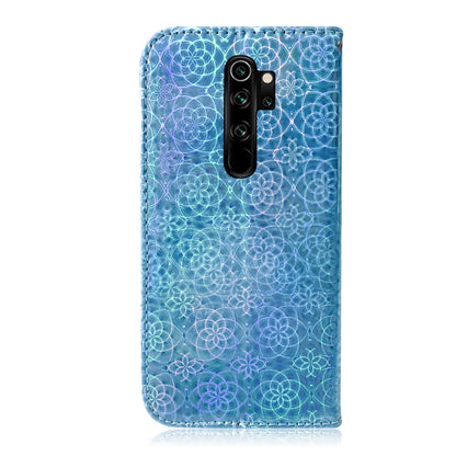 For Xiaomi Redmi Note 8 Pro Solid Color Colorful Magnetic Buckle Horizontal Flip PU Leather Case with Holder & Card Slots & Wallet & Lanyard(Blue) by buy2fix
