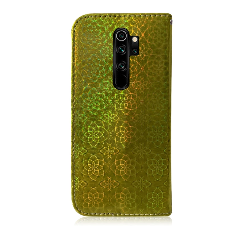 For Xiaomi Redmi Note 8 Pro Solid Color Colorful Magnetic Buckle Horizontal Flip PU Leather Case with Holder & Card Slots & Wallet & Lanyard(Gold) by buy2fix