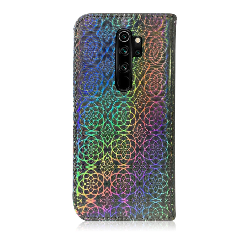 For Xiaomi Redmi Note 8 Pro Solid Color Colorful Magnetic Buckle Horizontal Flip PU Leather Case with Holder & Card Slots & Wallet & Lanyard(Silver) by buy2fix