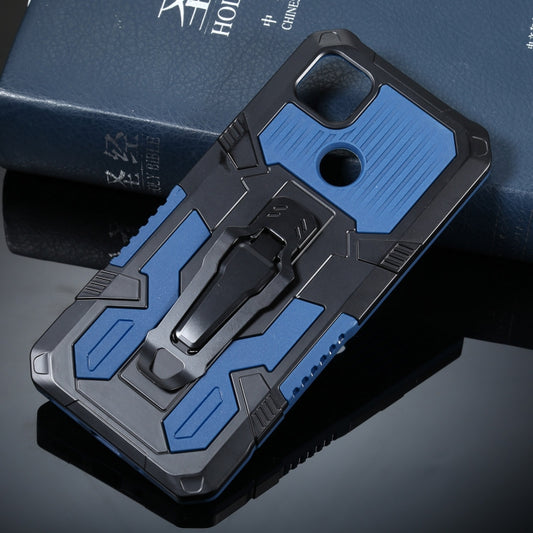 For Xiaomi Redmi 9C Armor Warrior Shockproof PC + TPU Protective Case(Blue) by buy2fix