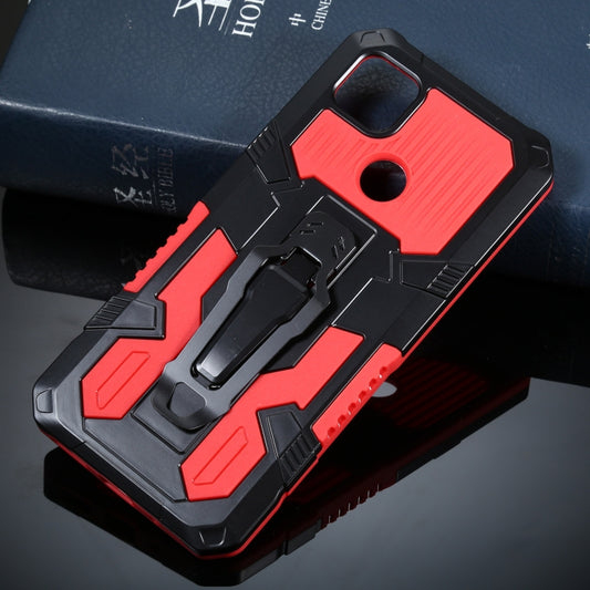 For Xiaomi Redmi 9C Armor Warrior Shockproof PC + TPU Protective Case(Red) by buy2fix