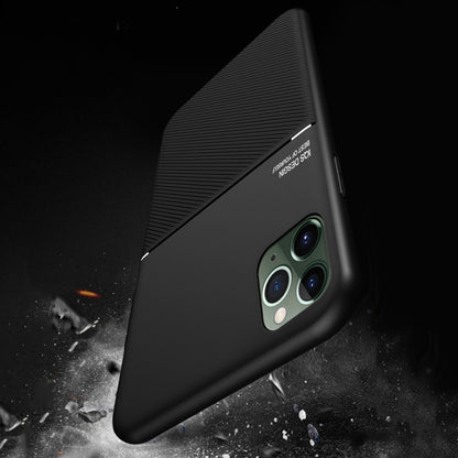 For iPhone 11 Classic Tilt Strip Grain Magnetic Shockproof PC + TPU Case (Black) by buy2fix