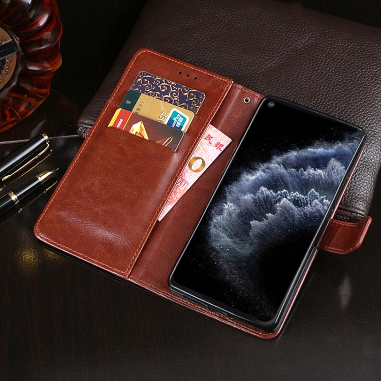 For Cubot C30 idewei Crazy Horse Texture Horizontal Flip Leather Case with Holder & Card Slots & Wallet(Black) by idewei