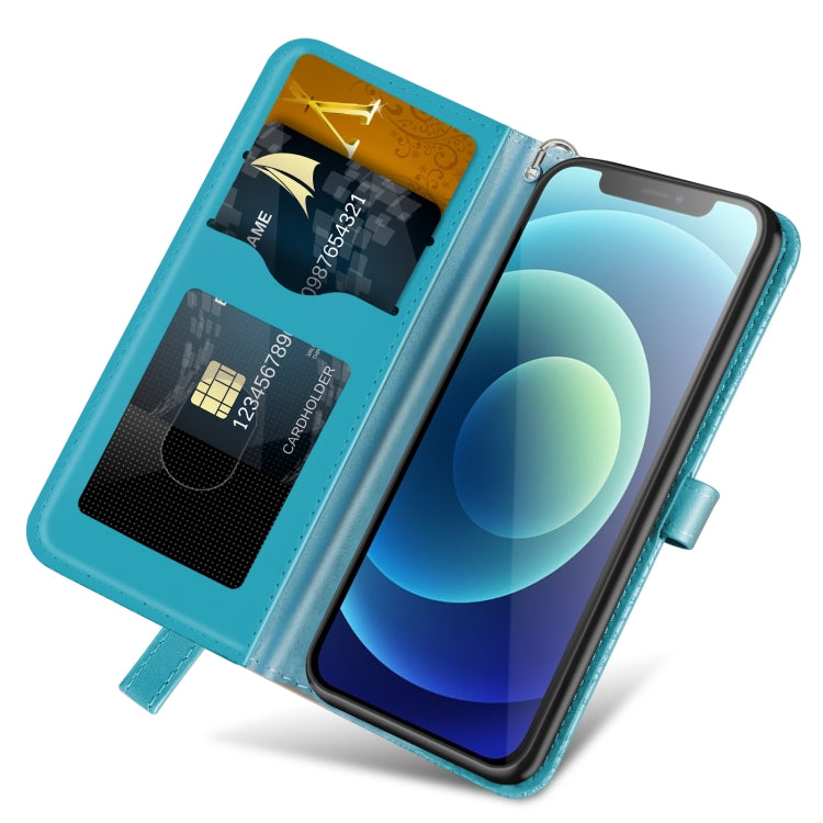 For iPhone XS Max Life of Tree Embossing Pattern Horizontal Flip Leather Case with Holder & Card Slot & Wallet & Photo Frame & Lanyard(Lake Blue) by buy2fix