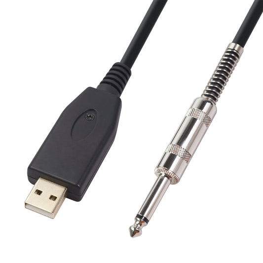 US48S USB to 6.35mm Electric Guitar Recording Cable, Cable Length:3m by buy2fix