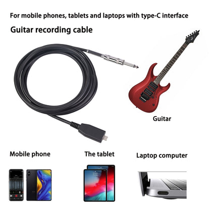 TY48S USB-C / Type-C to 6.35mm Electric Guitar Recording Cable, Cable Length:2m - Consumer Electronics by buy2fix | Online Shopping UK | buy2fix