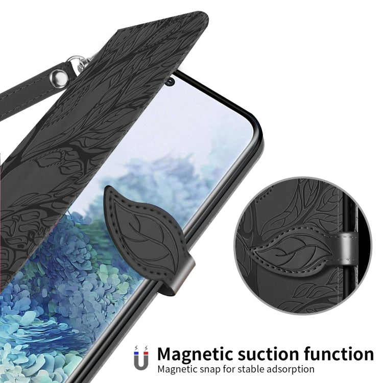 For Samsung Galaxy S20 FE Life of Tree Embossing Pattern Horizontal Flip Leather Case with Holder & Card Slot & Wallet & Photo Frame & Lanyard(Black) by buy2fix