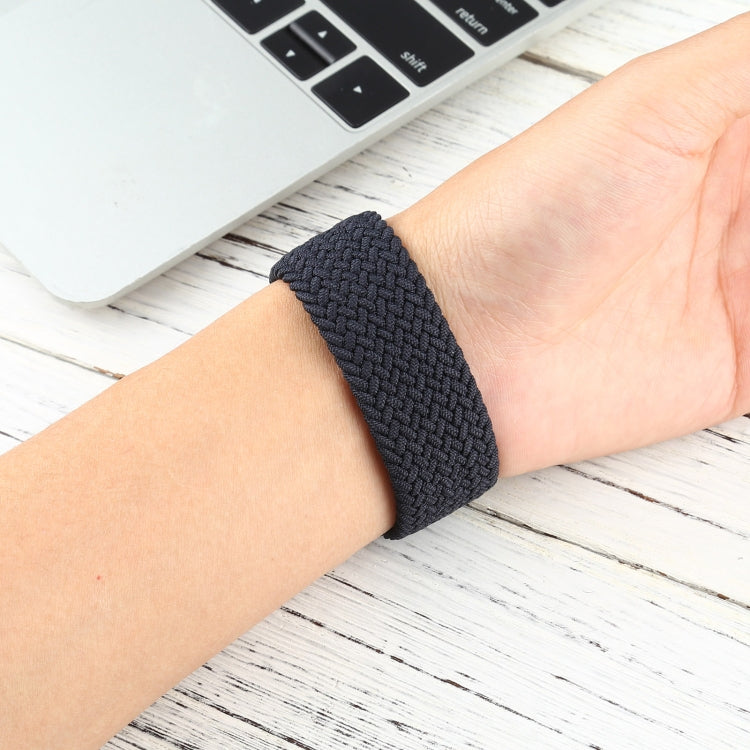 Mixed Color Nylon Braided Single Loop Watch Band For Apple Watch Series 7 41mm / 6 & SE & 5 & 4 40mm / 3 & 2 & 1 38mm, Size:S(Charcoal) by buy2fix
