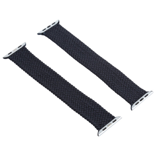 Mixed Color Nylon Braided Single Loop Watch Band For Apple Watch Series 7 41mm / 6 & SE & 5 & 4 40mm / 3 & 2 & 1 38mm, Size:L(Charcoal) by buy2fix
