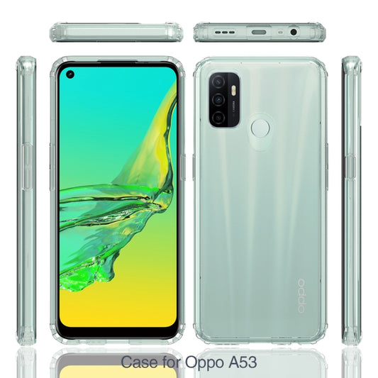 For OPPO A53 Shockproof Scratchproof TPU + Acrylic Protective Case(Black) by buy2fix
