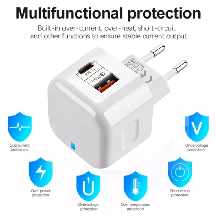 YSY-6087 20W PD + QC 3.0 Dual Ports Travel Charger Power Adapter, UK Plug - Apple Accessories by buy2fix | Online Shopping UK | buy2fix