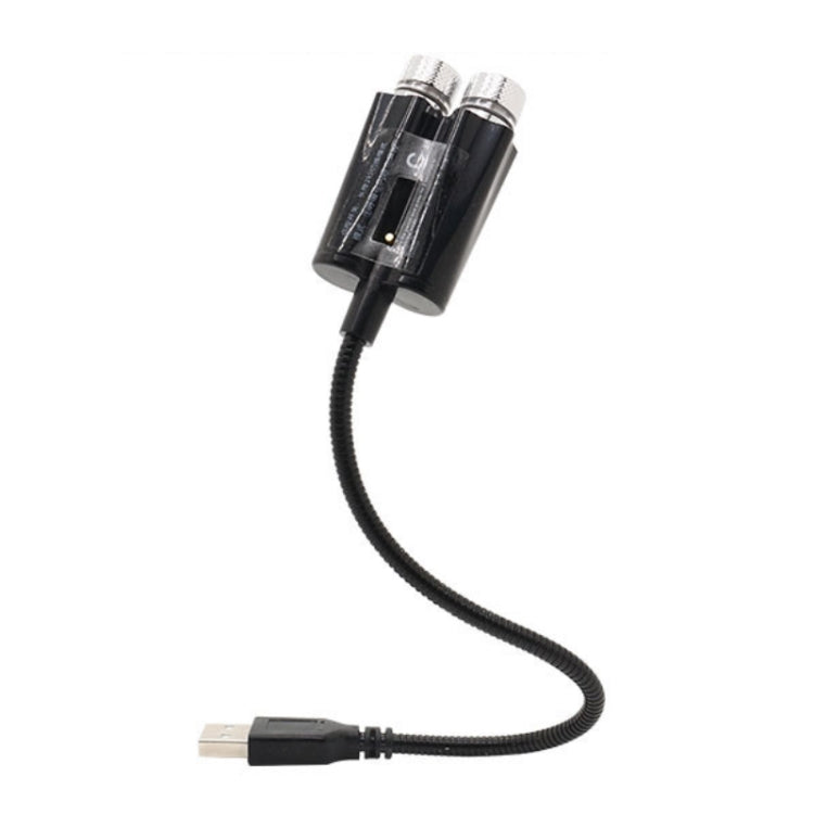 Car Two-color USB Star Dome Light Atmosphere Laser Projection Decorative Light, Constantly Bright Version(Red Blue) by buy2fix