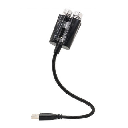 Car Two-color USB Star Dome Light Atmosphere Laser Projection Decorative Light, Constantly Bright Version(Red Blue) by buy2fix