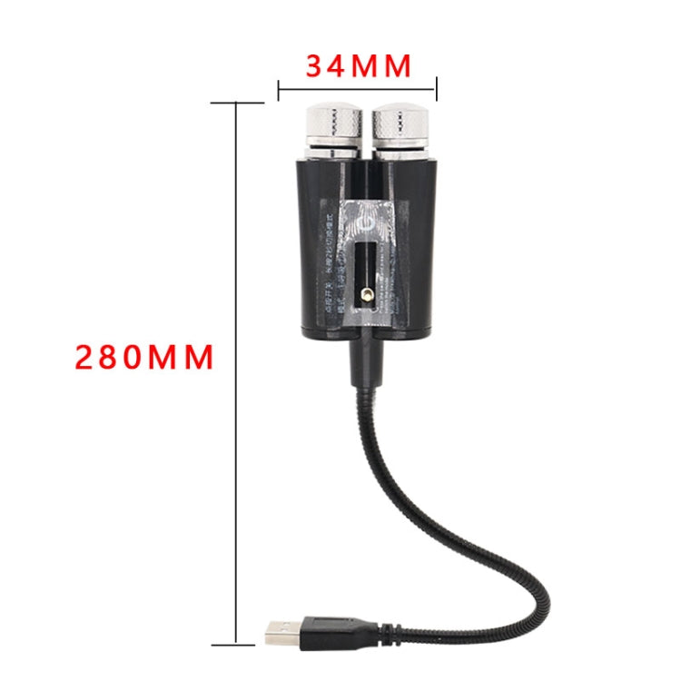 Car Two-color USB Star Dome Light Atmosphere Laser Projection Decorative Light, Constantly Bright Version(Red Blue) by buy2fix