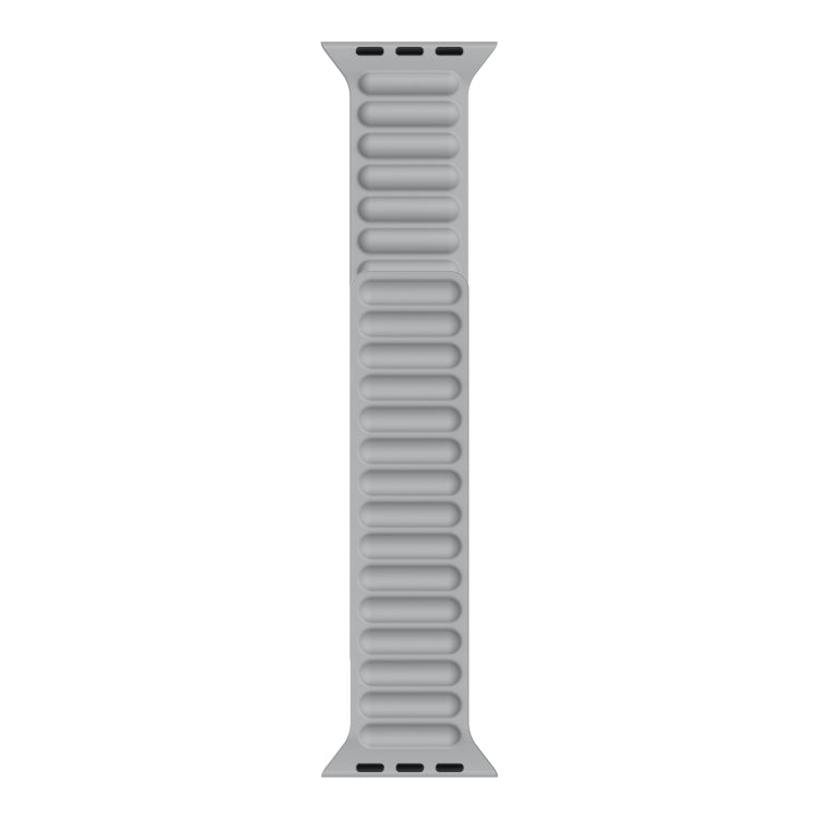 Silicone Magnetic Chain Watch Band For Apple Watch Series 7 41mm / 6 & SE & 5 & 4 40mm / 3 & 2 & 1 38mm(Grey) by buy2fix