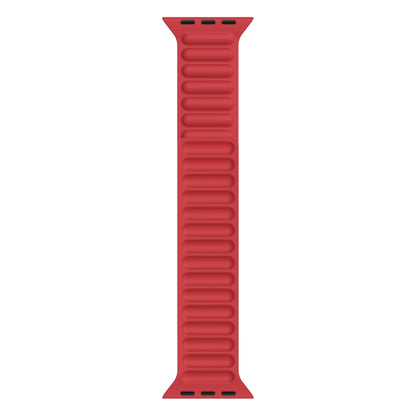 Silicone Magnetic Chain Watch Band For Apple Watch Series 7 45mm / 6 & SE & 5 & 4 44mm / 3 & 2 & 1 42mm(Red) by buy2fix