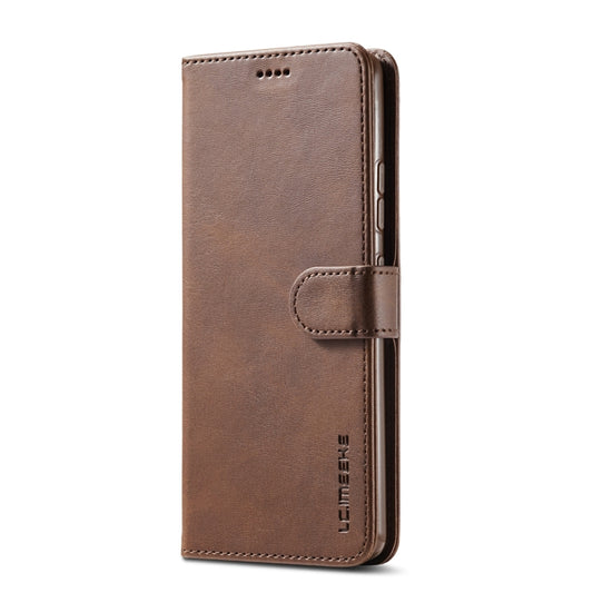 For Samsung Galaxy A42 5G LC.IMEEKE Calf Texture Horizontal Flip Leather Case with Holder & Card Slots & Wallet(Brown) by LC.IMEEKE
