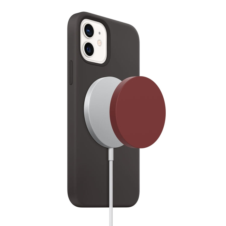 Magsafe Wireless Charger Silicone Protective Case(Wine Red) by buy2fix
