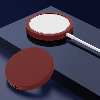 Magsafe Wireless Charger Silicone Protective Case(Wine Red) by buy2fix