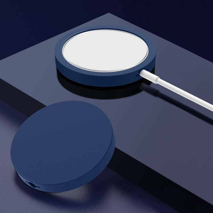 Magsafe Wireless Charger Silicone Protective Case(Dark Blue) by buy2fix