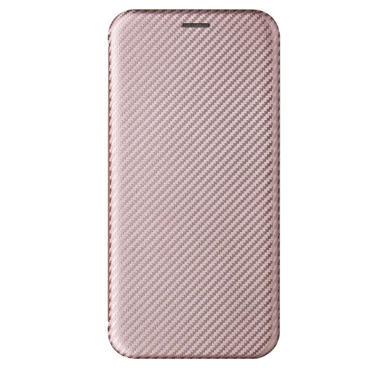 For Samsung Galaxy A52 5G / 4G Carbon Fiber Texture Horizontal Flip TPU + PC + PU Leather Case with Card Slot(Pink) by buy2fix