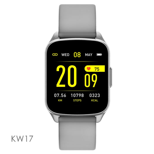Lokmat KW17 1.3 inch TFT Screen IP68 Waterproof Smart Watch, Support Sleep Monitor / Heart Rate Monitor / Blood Pressure Monitor(Grey) by Lokmat