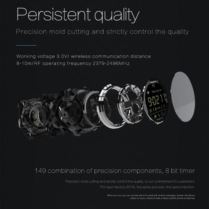 Lokmat MK16 LCD Screen 50m Waterproof Smart Watch, Support Information Reminder / Remote Camera / Walking Motion Monitor(Blue) by Lokmat