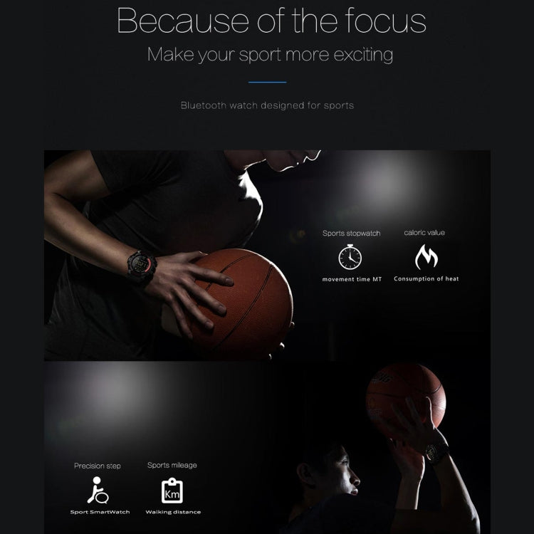 Lokmat MK16 LCD Screen 50m Waterproof Smart Watch, Support Information Reminder / Remote Camera / Walking Motion Monitor(Gold) by Lokmat