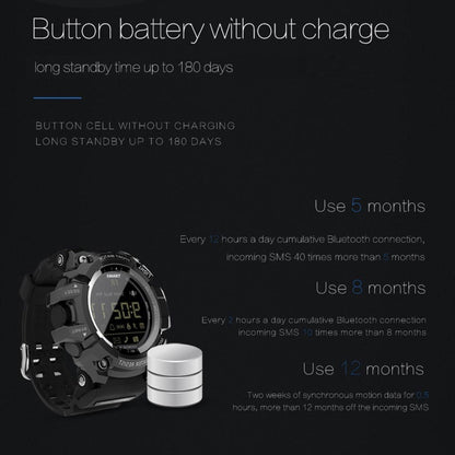 Lokmat MK16 LCD Screen 50m Waterproof Smart Watch, Support Information Reminder / Remote Camera / Walking Motion Monitor(Blue) by Lokmat