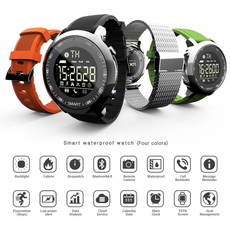 Lokmat MK18 1.1 inch Circle Screen IP68 Waterproof Smart Watch, Support Information Reminder / Remote Camera / Walking Motion Monitor(Silver) - Smart Wear by Lokmat | Online Shopping UK | buy2fix