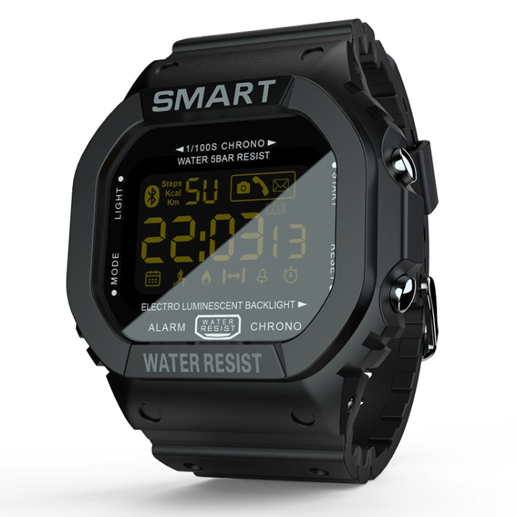 Lokmat MK22 1.21 inch FSTN LCD Screen 50m Waterproof Smart Watch, Support Information Reminder / Remote Camera / Sport Record(Black) - Smart Wear by Lokmat | Online Shopping UK | buy2fix