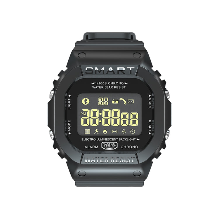 Lokmat MK22 1.21 inch FSTN LCD Screen 50m Waterproof Smart Watch, Support Information Reminder / Remote Camera / Sport Record(Black) - Smart Wear by Lokmat | Online Shopping UK | buy2fix