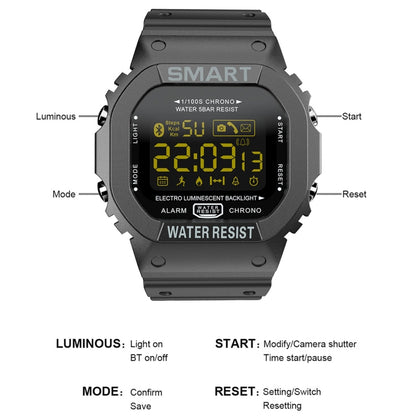 Lokmat MK22 1.21 inch FSTN LCD Screen 50m Waterproof Smart Watch, Support Information Reminder / Remote Camera / Sport Record(Orange) - Smart Wear by Lokmat | Online Shopping UK | buy2fix