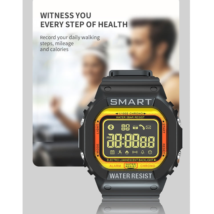 Lokmat MK22 1.21 inch FSTN LCD Screen 50m Waterproof Smart Watch, Support Information Reminder / Remote Camera / Sport Record(Orange) - Smart Wear by Lokmat | Online Shopping UK | buy2fix