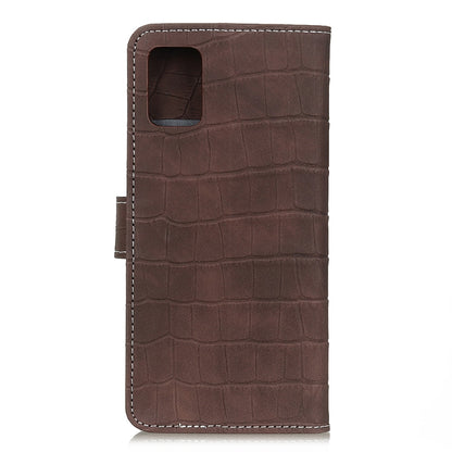 For Samsung Galaxy A52 5G / 4G Crocodile Texture Horizontal Flip Leather Case with Holder & Card Slots & Wallet(Brown) by buy2fix